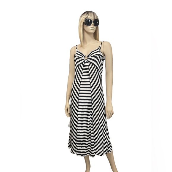 Escada Sport Black White Striped Dress - Picture 3 of 8